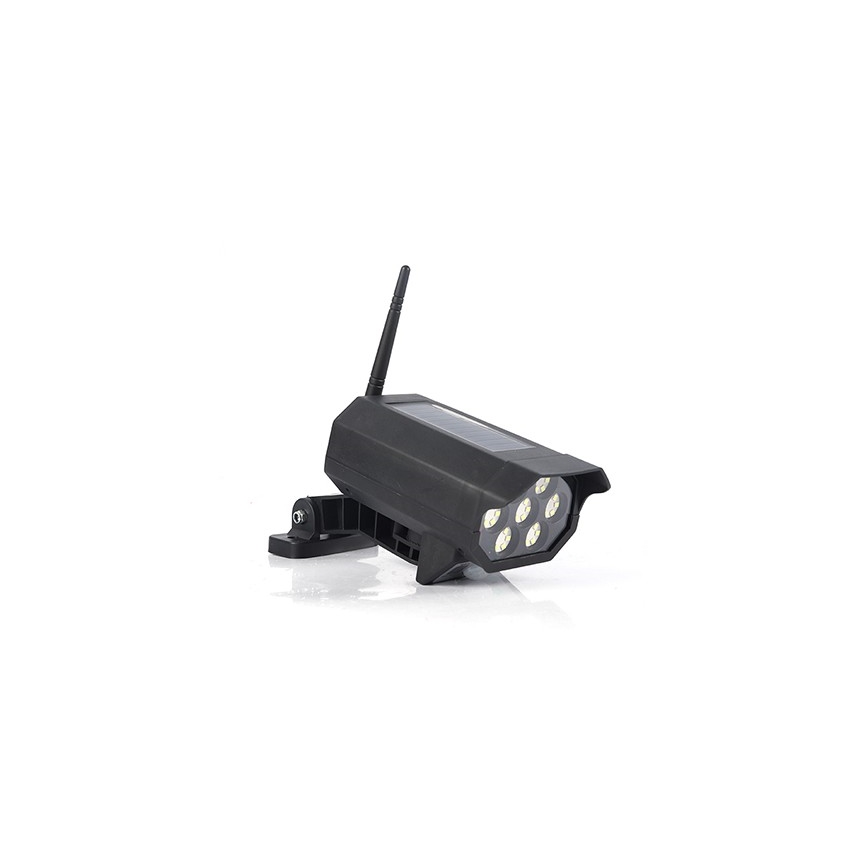Cámara simulada LED de seguridad con sensor y panel solar LED/5W/5,5V 800 mAh IP65 + control remoto