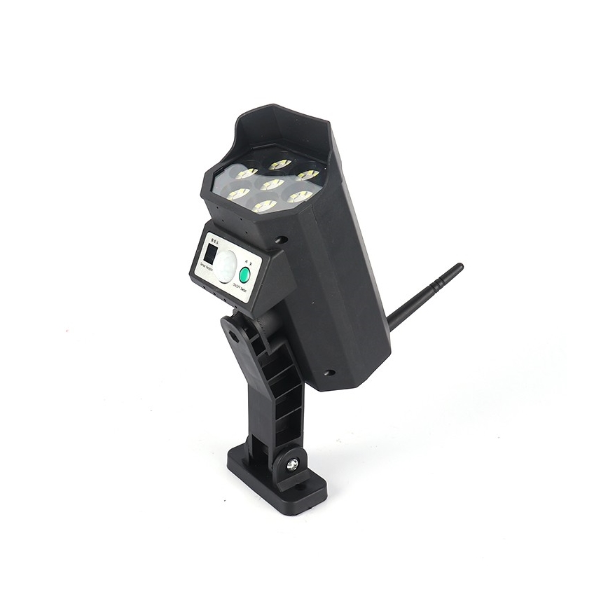 Cámara simulada LED de seguridad con sensor y panel solar LED/5W/5,5V 800 mAh IP65 + control remoto