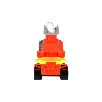 Camión de bomberos Volvo con escalera de 48 cm, color naranja