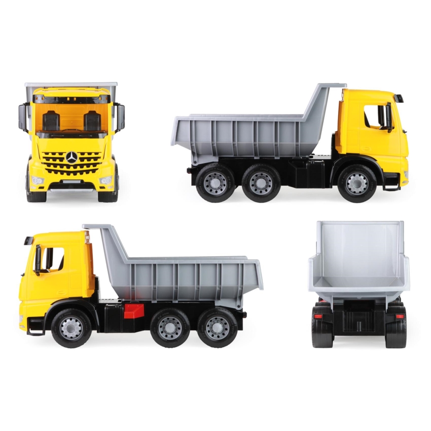 Camión volquete Mercedes GIGA TRUCKS 65 cm amarillo/gris