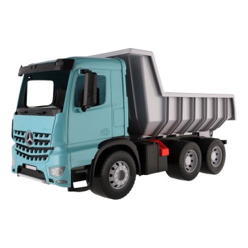 Camión volquete Mercedes GIGA TRUCKS 65 cm azul/gris
