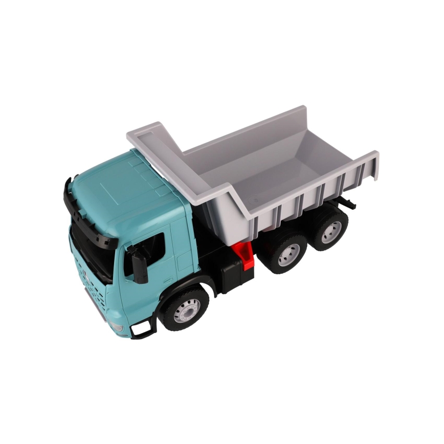 Camión volquete Mercedes GIGA TRUCKS 65 cm azul/gris
