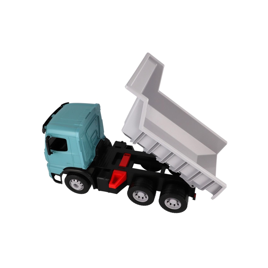Camión volquete Mercedes GIGA TRUCKS 65 cm azul/gris