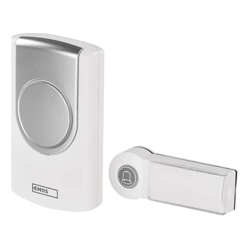 Campana inalámbrica 3xAA/1xCR2032 IP44 blanco/plata