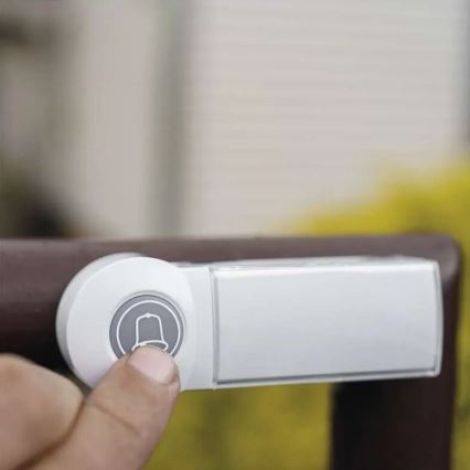 Campana inalámbrica 3xAA/1xCR2032 IP44 blanco/plata