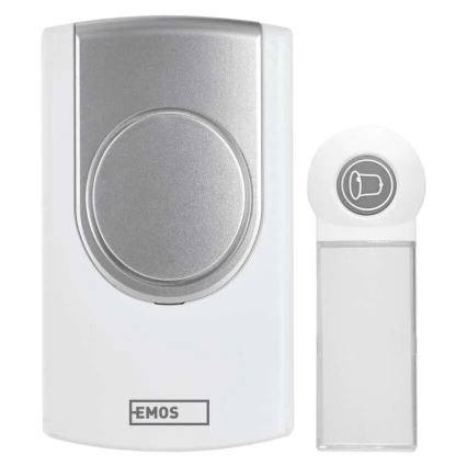Campana inalámbrica 3xAA/1xCR2032 IP44 blanco/plata