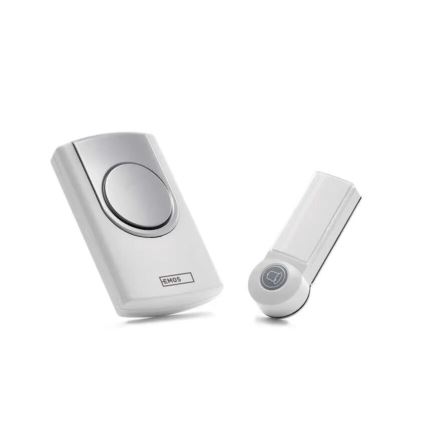 Campana inalámbrica 3xAA/1xCR2032 IP44 blanco/plata