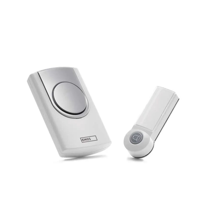 Campana inalámbrica 3xAA/1xCR2032 IP44 blanco/plata