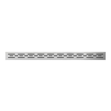 Canaleta de desagüe 100 cm en acero inoxidable, acabado plata