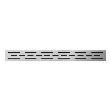 Canaleta de desagüe 59,5x2,3 cm acero inoxidable/plateada