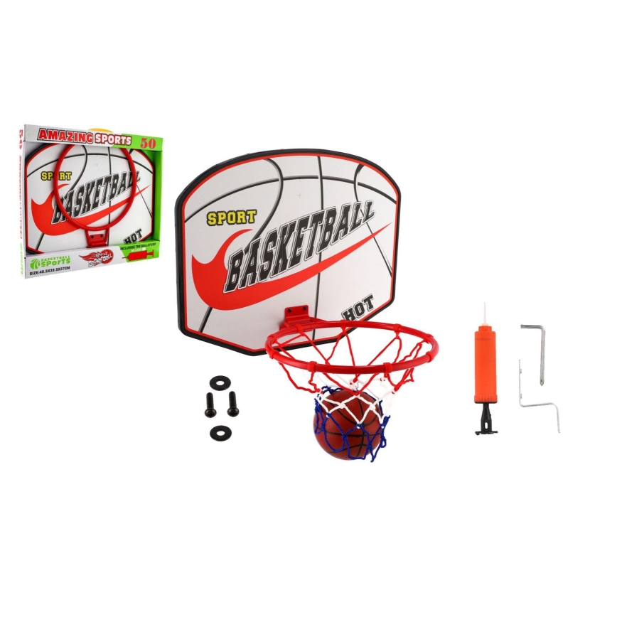 Canasta de baloncesto con balón