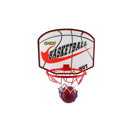 Canasta de baloncesto con balón
