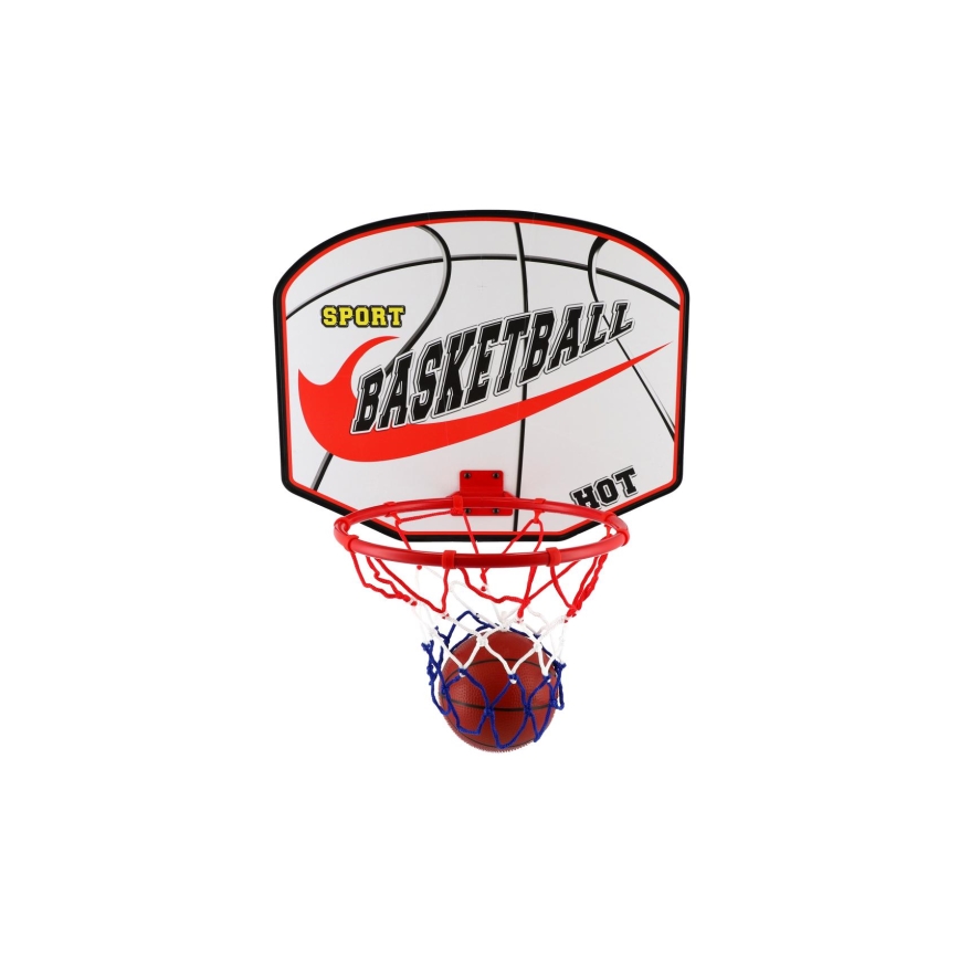 Canasta de baloncesto con balón