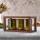Candelabro 13x28 cm madera/vidrio