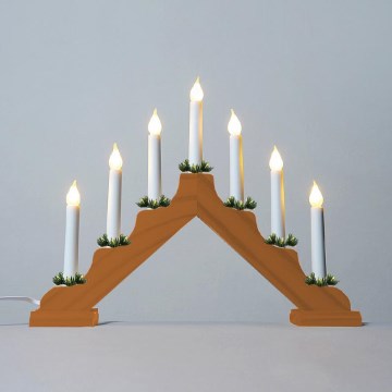 Candelabro de navidad FILAMENT 7xE10/0,2W/230V