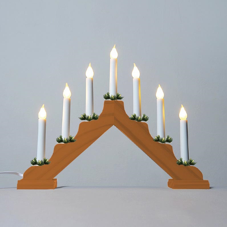 Candelabro de navidad FILAMENT 7xE10/0,2W/230V