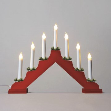 Candelabro de navidad FILAMENT 7xE10/0,2W/230V