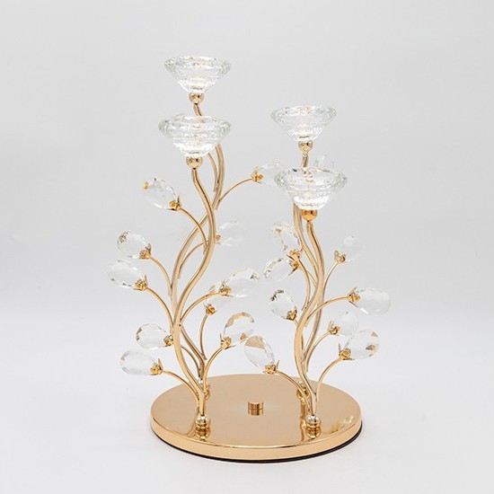 Candelabro decorativo 20x34 cm dorado