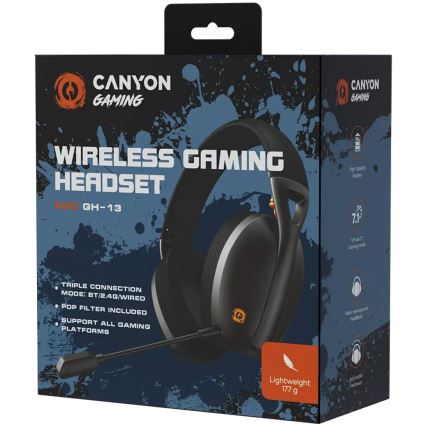 Canyon - Audífonos inalámbricos con un micrófono 400 mAh negro