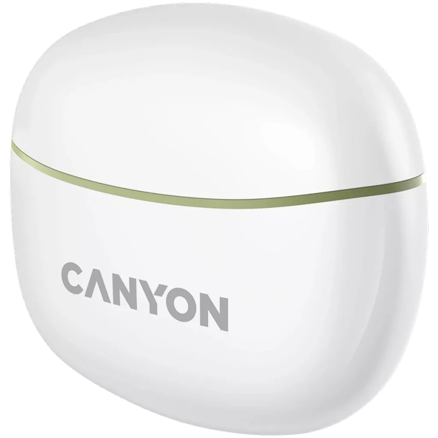 Canyon - Auriculares estéreo inalámbricos True Wireless 500 mAh + 2x 40 mAh blanco/verde