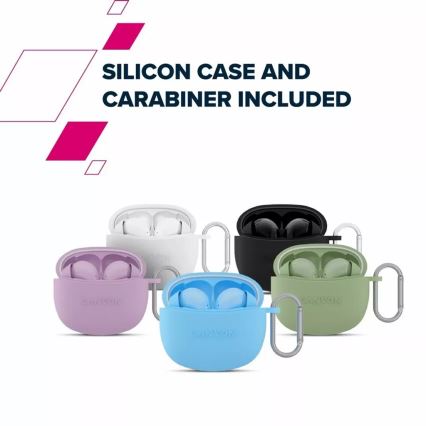 Canyon - Auriculares estéreo inalámbricos True Wireless 500 mAh + 2x 40 mAh blanco/verde