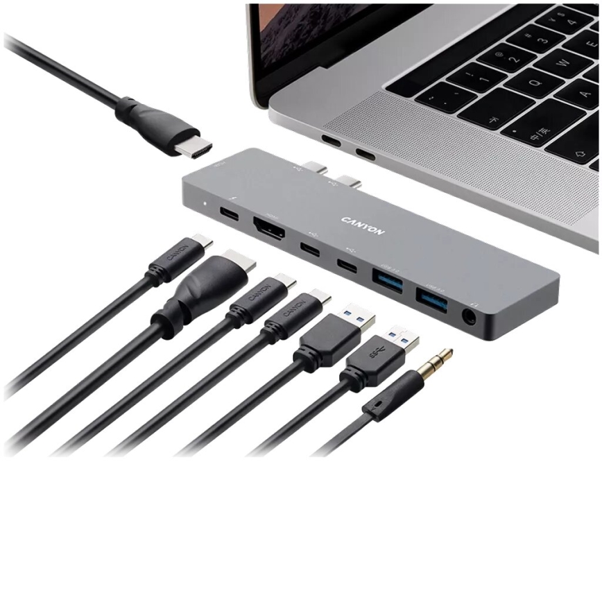 Canyon - Estación de acoplamiento con Power Delivery para MacBook 8en1