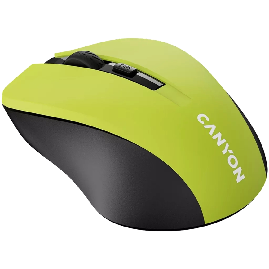 Canyon - Ratón inalámbrico 800/1000/1200 DPI 2xAAA amarillo