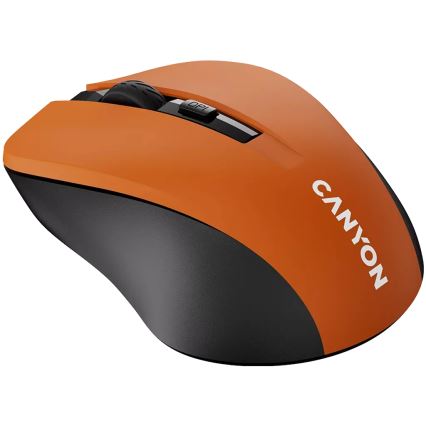 Canyon - Ratón inalámbrico 800/1000/1200 DPI 2xAAA naranja
