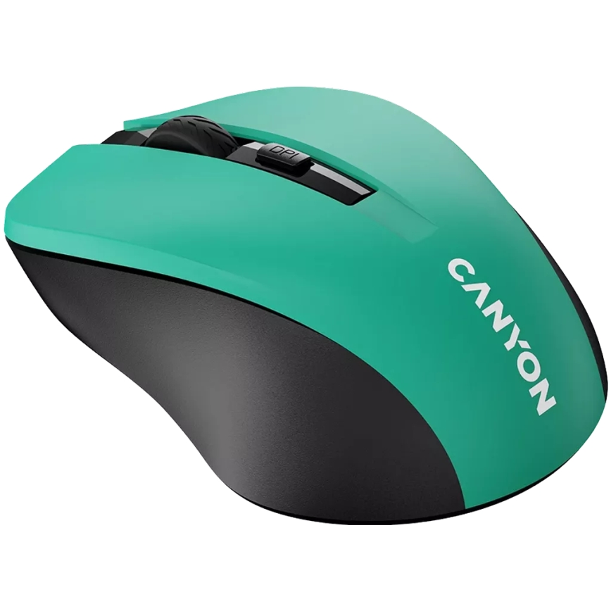 Canyon - Ratón inalámbrico 800/1000/1200 DPI 2xAAA verde