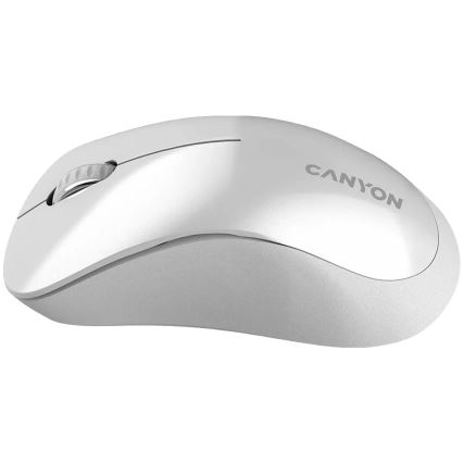 Canyon - Ratón óptico inalámbrico con sensor Pixart MW 1200 DPI 2xAAA blanco