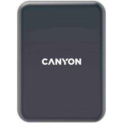 Canyon - Soporte magnético para teléfono móvil para coche con función de carga inalámbrica Qi 5V, diseño cuadrado, color negro