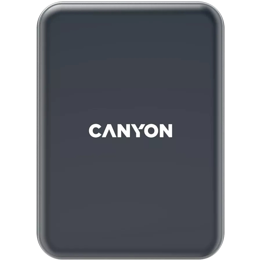 Canyon - Soporte magnético para teléfono móvil para coche con función de carga inalámbrica Qi 5V, diseño cuadrado, color negro