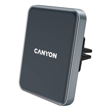 Canyon - Soporte magnético para teléfono en el coche con función de carga inalámbrica Qi 5V cuadrado negro