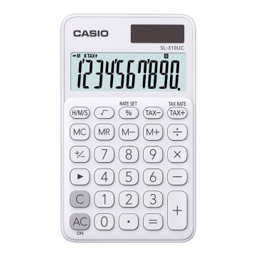 Casio - Calculadora de bolsillo 1xLR54 blanca