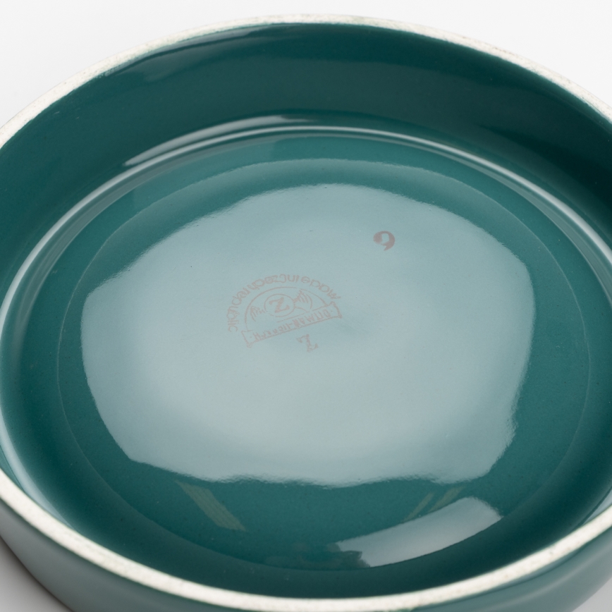 Cenicero de cerámica 13 cm turquesa