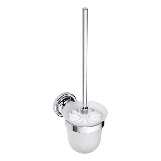 Cepillo para inodoro 11 x 37,5 cm plateado/blanco