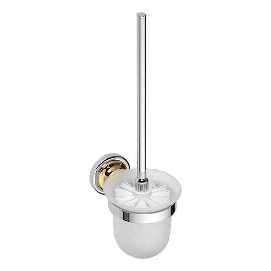 Cepillo para WC 11x37,5 cm plateado/dorado