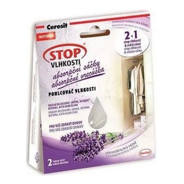 Ceresit - Bolsitas deshumidificadoras 2 x 50 g, aroma a lavanda