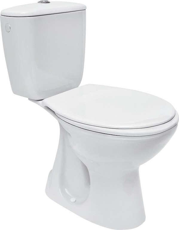Cersanit K08-029 - Inodoro de pie con asiento PRESIDENT cerámica/blanco