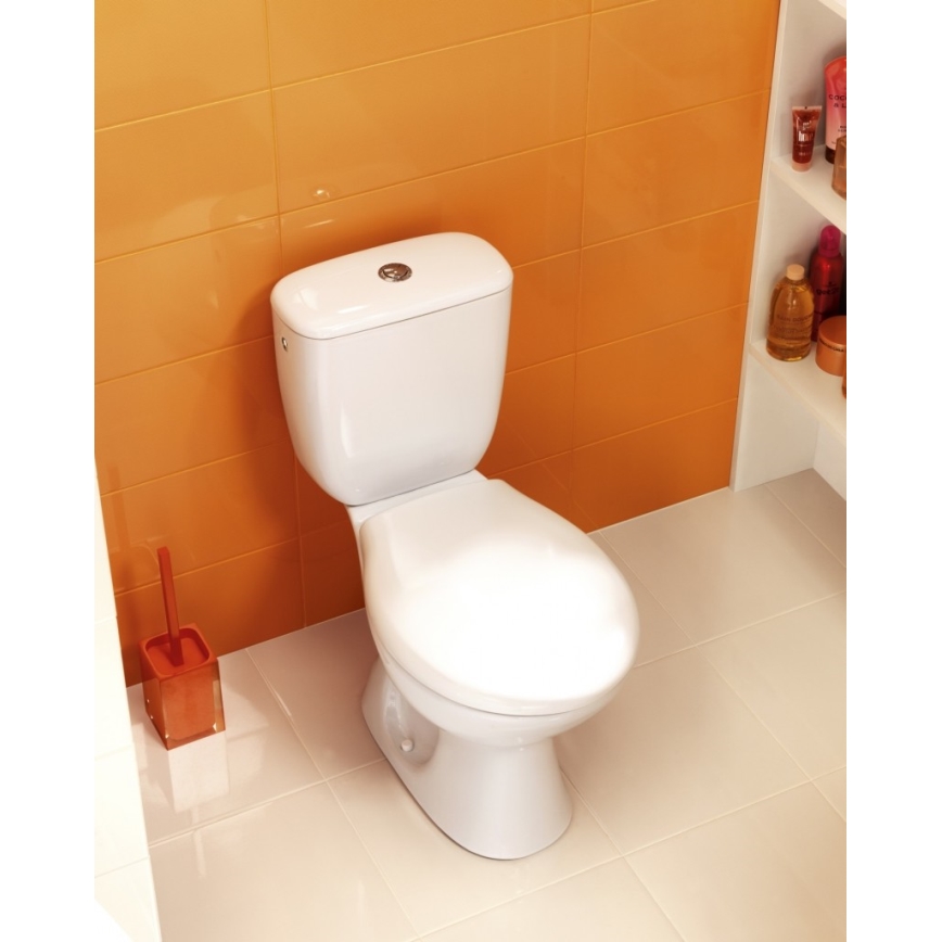 Cersanit K08-029 - Inodoro de pie con asiento PRESIDENT cerámica/blanco