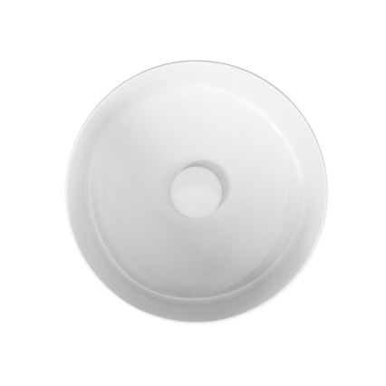 Cersanit K114-020 - Lavabo sobre encimera CREA diámetro 38 cm cerámica/blanco brillante