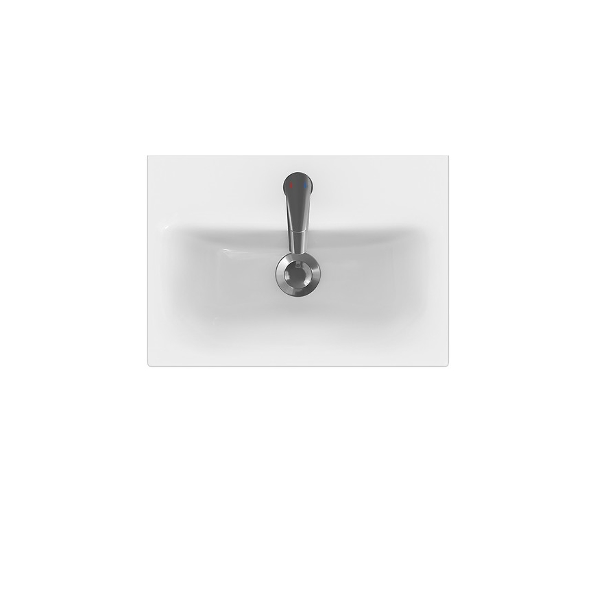 Cersanit K116-008 - Lavabo empotrado MODUO SLIM 35x50 cm cerámica/blanco brillante