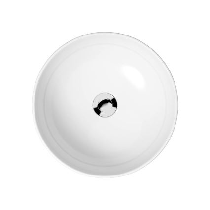 Cersanit K116-048-ECO - Lavabo de encimera MODUO, diámetro 40 cm, cerámica, blanco brillante