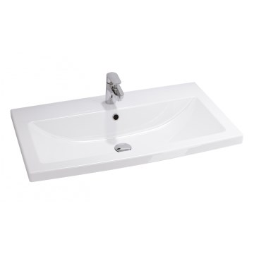 Cersanit K32-004-BOX - Lavabo COMO para encimera/suspendido 45x80 cm, cerámica, blanco brillante