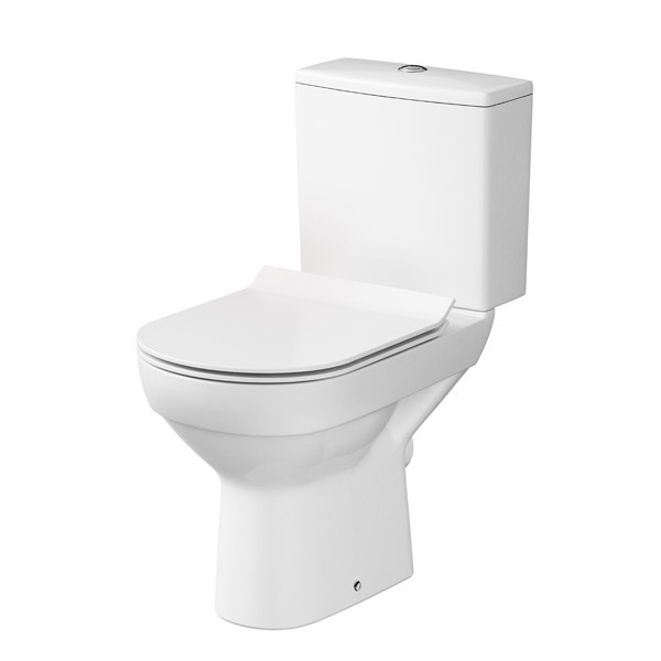 Cersanit K35-037 - Inodoro de pie con asiento CITY cerámica/blanco