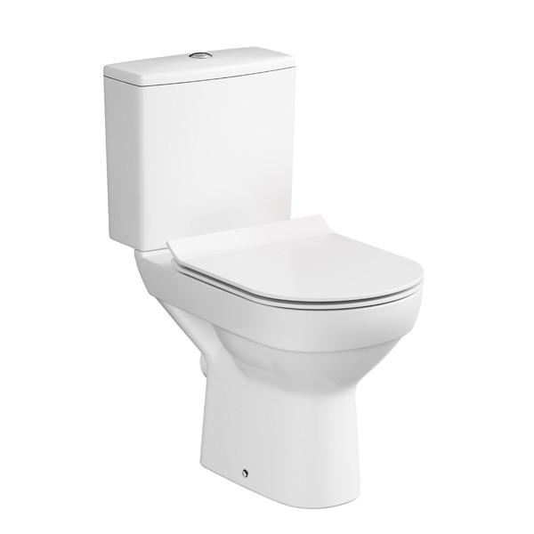 Cersanit K35-037 - Inodoro de suelo CITY con asiento, cerámica/blanco