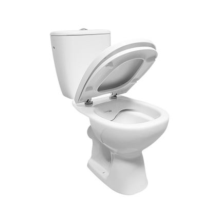 Cersanit K667-052 - Inodoro de pie con asiento de inodoro ARTECO cerámica/blanco