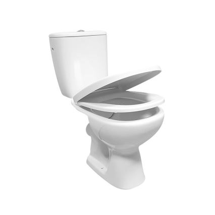 Cersanit K667-052 - Inodoro de pie con asiento de inodoro ARTECO cerámica/blanco
