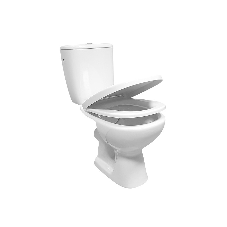 Cersanit K667-052 - Inodoro de pie con asiento de inodoro ARTECO cerámica/blanco