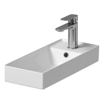 Cersanit K677-005 - Lavabo sobre encimera LARGA 22x50 cm cerámica/blanco brillante